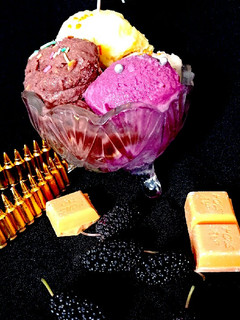 عکسی از دستور بستنی (آیس کریم) مخصوص چهار طعم🍌🍓🍨🍦