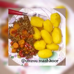 Irish with mince meat source by s@lma ful@rny. A picture of Irish with mince meat source by s@lma ful@rny..