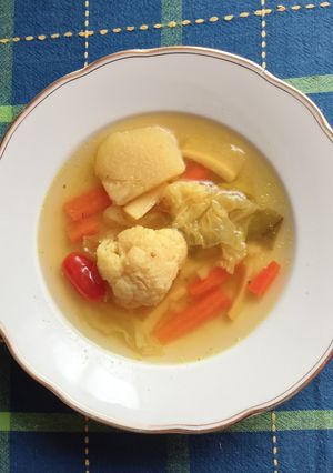 1918. Zöldség leves grízgaluskával ! recept fotója