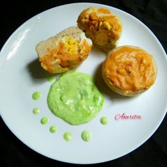A picture of Stuffed Carrot egg dhokla.