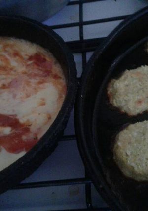 Una foto de Pizza/masitas de coliflor