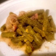 Green Beans Seasoned w/Bacon and Onion A picture of Green Beans Seasoned w/Bacon and Onion.