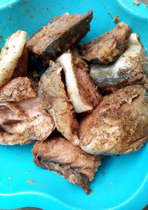 A picture of Marinated fish.