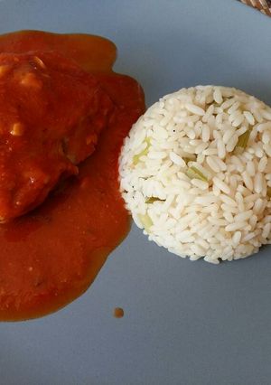Una foto de Pollo al vino 