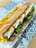 Bocadillo de lomo con paté a la naranja