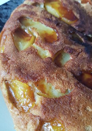 Une photo de Gâteau aux pommes cuit à la poêle sans gluten ni lactose