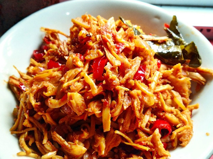 Resep *Ayam Suwir Pedes Manis, untuk isian talam gurih dan Lontong* Anti Gagal