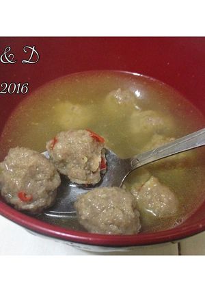 Foto resep Bakso / Baso Sapi pedas Homemade (Spicy Meatball)