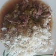 Arroz con carne picada