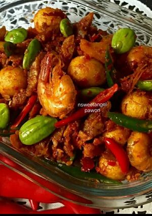 Foto resep Udang sambalado petai /udang bumbu balado