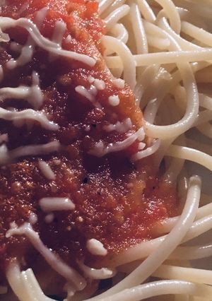 Une photo de Spaghettis à la sauce tomate maison 🍝
