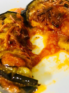 Una foto de Berenjenas con sobrasada dulce
