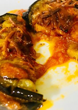 Una foto de Berenjenas con sobrasada dulce