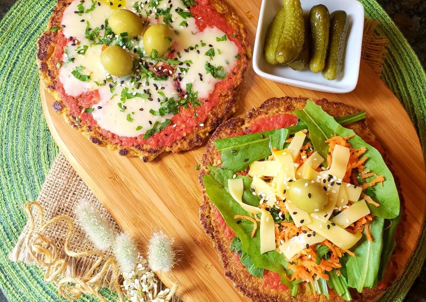 Pizzetas de quínoa y semillas de girasol🍕🍕🍕