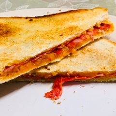 Smoked cheese And Salami toasie A picture of Smoked cheese And Salami toasie.