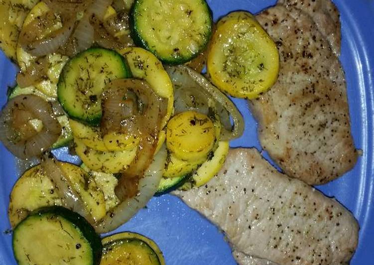 Sauteed Dill Summer Squash