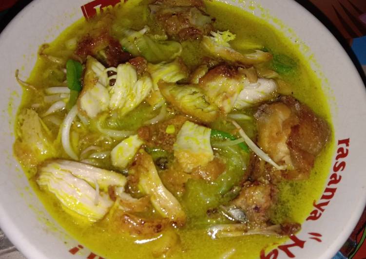 Langkah Mudah untuk Menyiapkan Soto ayam, Enak Banget