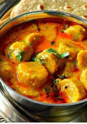 A picture of Rajasthani gatte ki sbji.