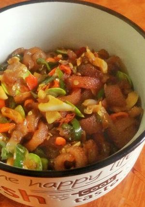 Foto resep Oseng Kikil Pete Cabai Ijo
