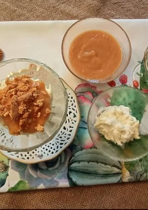 Foto di Crema di ricotta cotta e pesche frullate