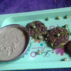 A picture of Hare matar ke kabab.