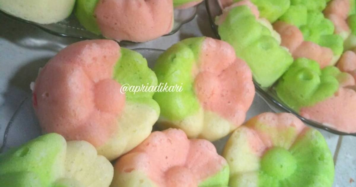 Resep Kue Bolu Rainbow Kukus Simpel Oleh Apriadikari - Cookpad