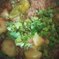 A picture of Aloo qeema.
