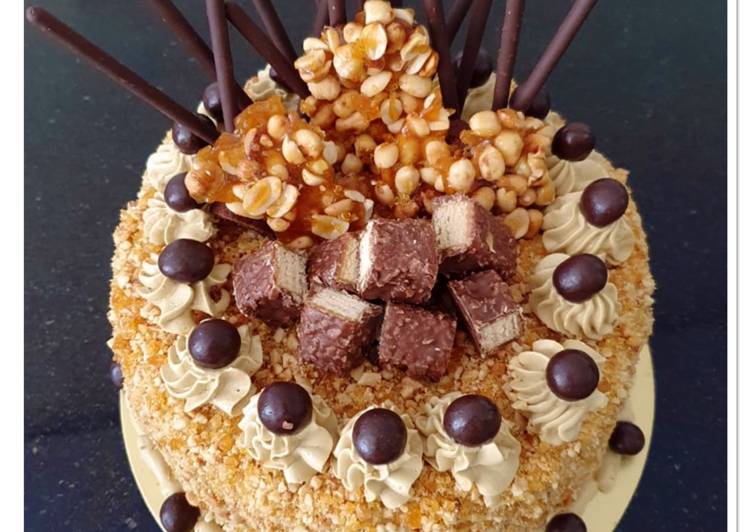 Cara Gampang Menyiapkan Mocca Nougat cake (birthday cake) yang Lezat Sekali