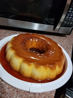 Una foto de Flan cubano