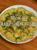 Tằm sắn (Tằm lá mì) chiên trứng