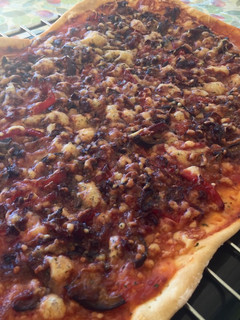 Una foto de Pizza Vegetal