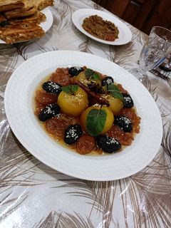 صورة لوصفة طاجين حلو بالتفاح 🍏