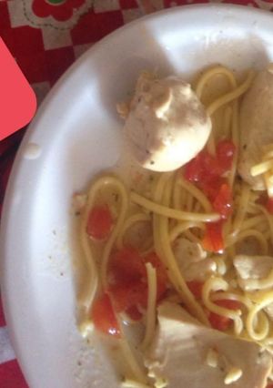 Una foto de Una receta sana de tallarines!
