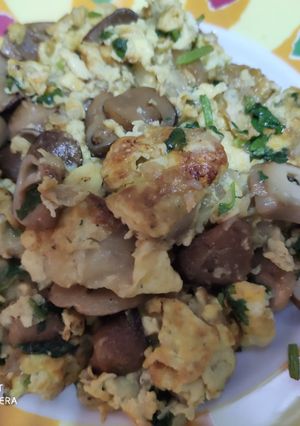 A picture of Vegetarian Oh jian (oyster omelette).