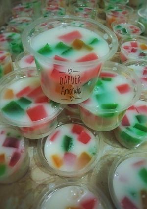 Foto resep Puding mozaik susu