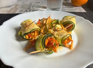 Foto principal de Rollitos de calabacín y pollo