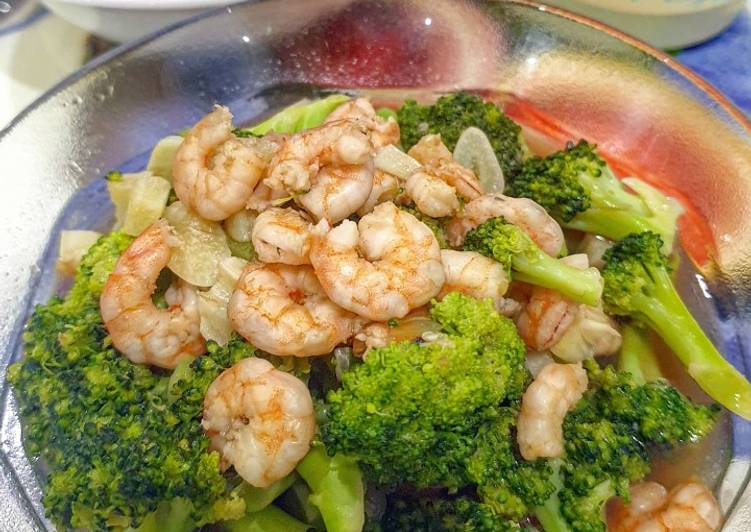 makanan Brokoli udang saus tiram yang Menggugah Selera