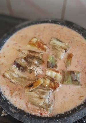 Foto resep Terong kuah santan pedas