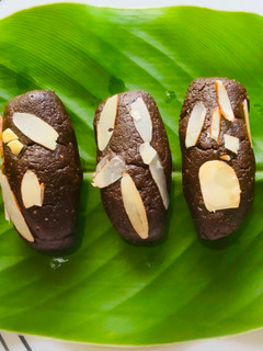 A picture of Jaggery & Cocoa Mithai & Pedha.