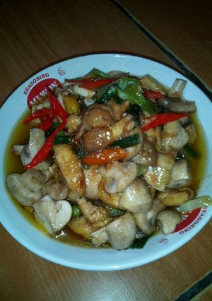 Foto resep TUMIS JAKAHU(jamur kancing tahu)