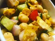 A picture of cornflakes chaat