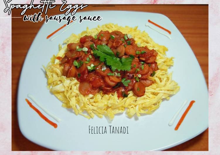 Spaghetti Eggs with Sausage Sauce