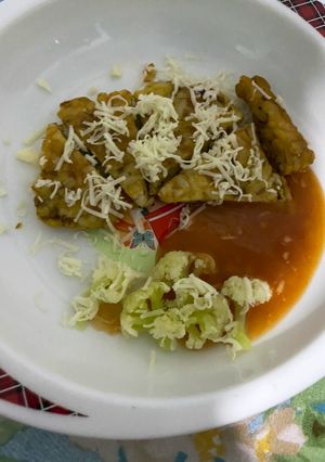 Foto resep Mpasi Omelet nasi daging dan saus tomat (11m)