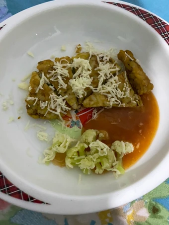 Cara Sederhana Menyiapkan Resep  Mpasi Omelet nasi daging dan saus tomat (11m) yang Lezat Sekali, Lezat Sekali
