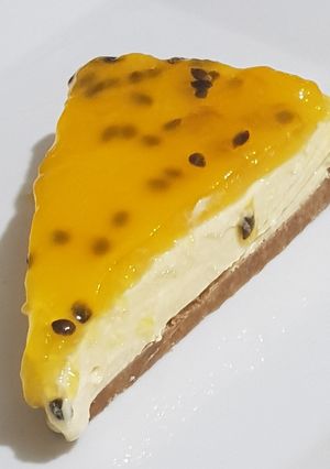 Una foto de Cheesecake de maracuyá