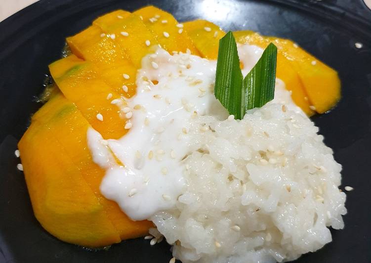 Cara menyajikan Mango sticky rice , Sempurna