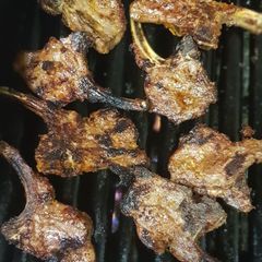 A picture of Lamb chops takeaway style.