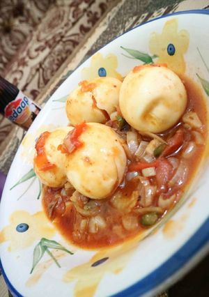Foto resep Telur Saus Pedas