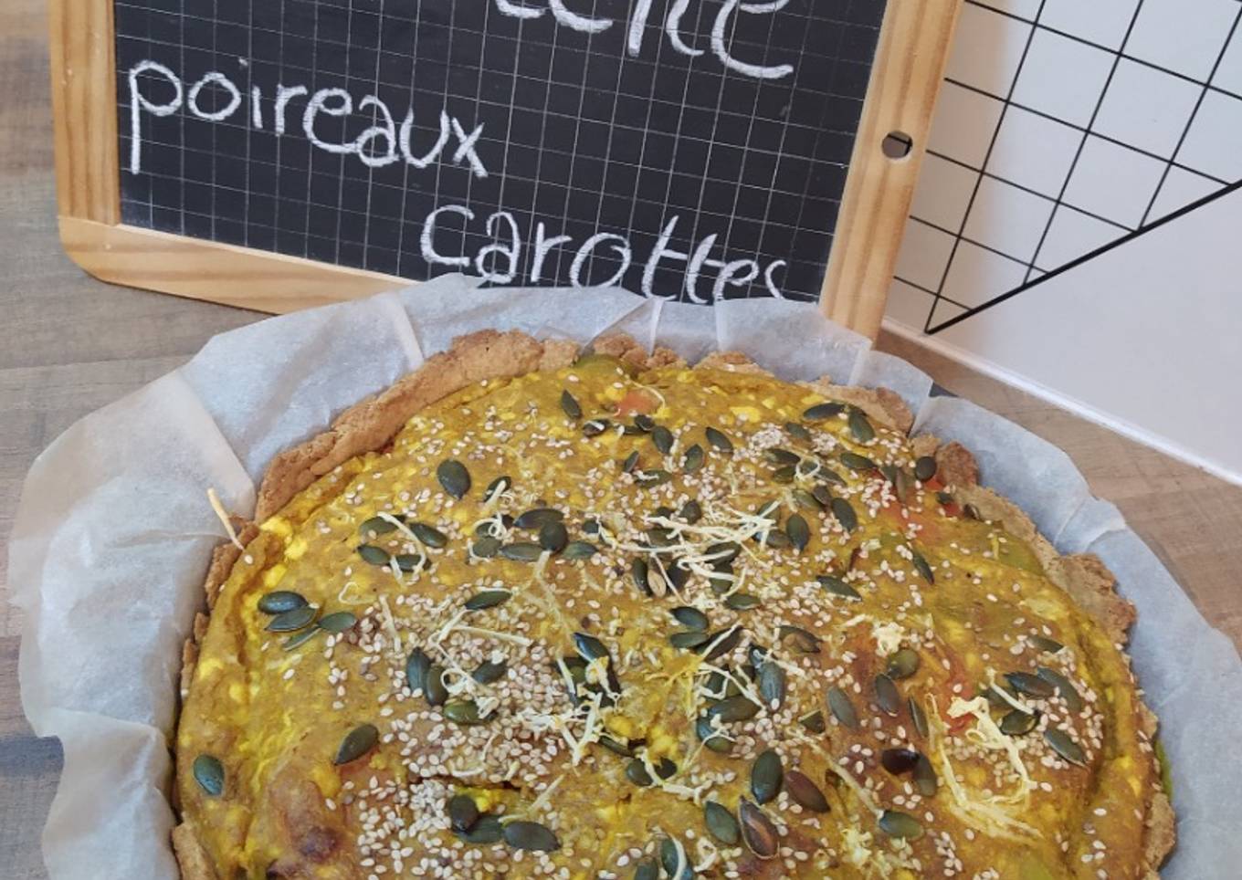 Quiche poireaux carottes