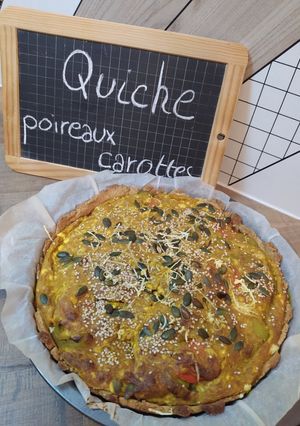 Une photo de Quiche poireaux carottes